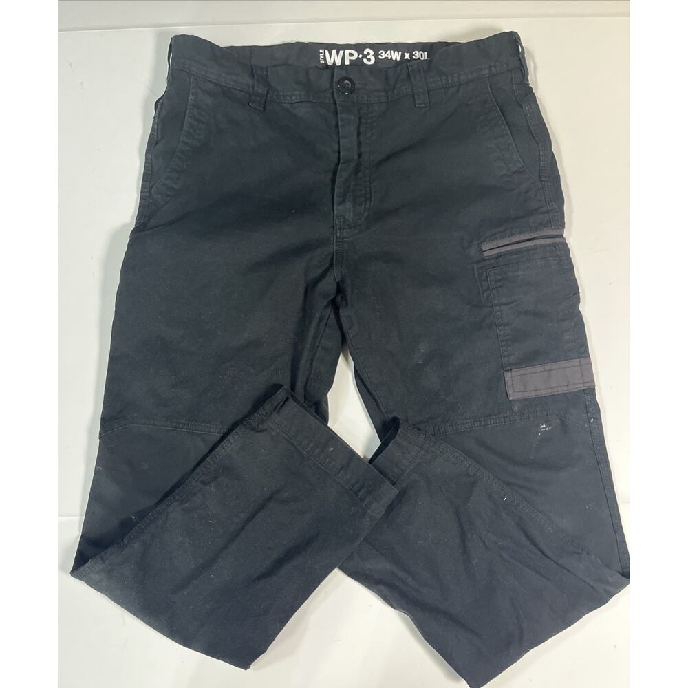 FXD WP-3 Black Workwear Pants Men’s Size 34x30 Utility Outdoors Work Distressed